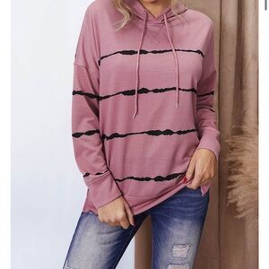 Women’s Tie Dye Striped Hoodie